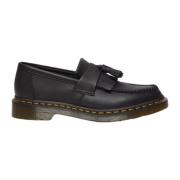 Svart Skinn Tassel Loafers