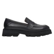 Svarte Skinnloafers for Kvinner Er00113813