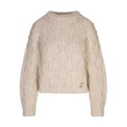 Melkefarget Crew-Neck Sweater