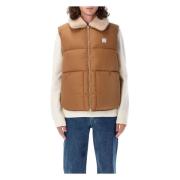 Mørk Beige Teddy Vest Yttertøy