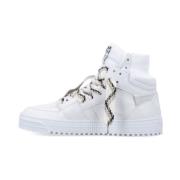 Hvite High-Top Sneakers med Piler