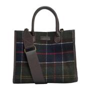 Tartan Shopper Bag med Avtagbar Stropp