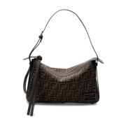 Ikonsik Brun Jacquard Crossbody-veske