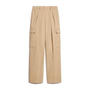 Cargo Bukser Beige Bomull Viskose