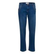 Indigo Straight Leg Jeans - Denim Blå