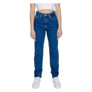 Blå Plain Damejeans med Glidelås