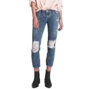 Denim Jeans Regular Fit med Kne Rips