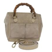 Pre-owned Suede handbags