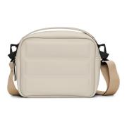 Beige Crossover Shield Box Bag