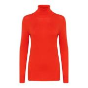 Rullekrage Strik Fiery Red