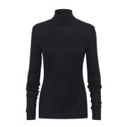 Rollneck T-skjorte Svart Dyp