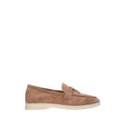 Kvinner Brune Tassel Loafers laget av Velour Er00112679