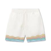 Hvite silke shorts Palm Springs design