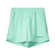 Bomullsfleece Shorts med Sidespalter