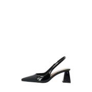 Svart Patent Slingback Sko