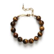 Tiger Eye Ball Armbånd