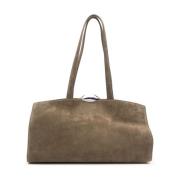 Khaki Kalveskinn Tote Bag