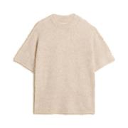 Beige Fluffy Strikket Tee Sand