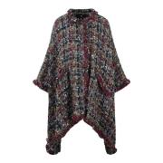 Multifarget Tweed Poncho Cape Fw24