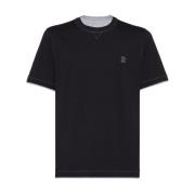 Brodert Logo Crew Neck T-skjorter