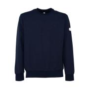 Teknisk stoff crewneck sweatshirt med logo