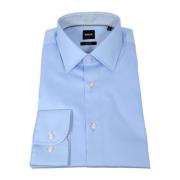 Slim Fit Bomull Poplin Skjorte Enkel Stryking Modell 50512842 Lyseblå