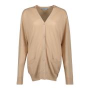 Beige Ull Cardigan Høst-Vinter Kolleksjon