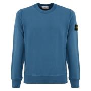 Blå Crewneck Genser Bomull Regular Fit