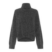 Koselig Rollneck Genser Charcoal Melange