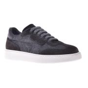 Trainers in dark grey suede and fabric