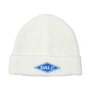 Kul Brodert Beanie Tilbehør i Optisk Hvit