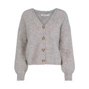 Luksus Mohair V-Hals Cardigan Strikket