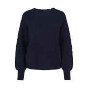 Mohairermet Pullover Strikket Genser