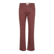 Straight Leg Twill Bukser Rum Raisin