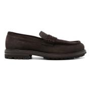 Brune Semskede Loafers for Menn