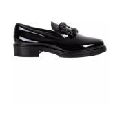 Svarte Patent Loafers