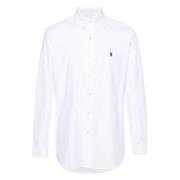 Poplin Button-Down Skjorte med Brodert Logo