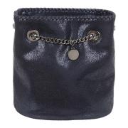 Blå Cross Body Bucket Bag