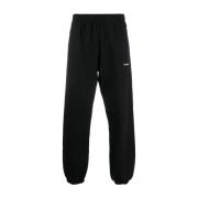 Diagonal Logo Bomull Sweatpants Svart