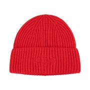 Strikket Beanie Lue med Logo Pynt