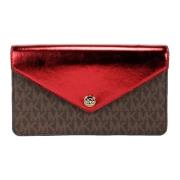 Crimson Small Flap Clutch Crossbody Veske