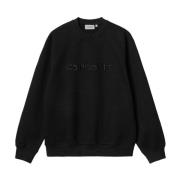 Sort Crewneck Genser