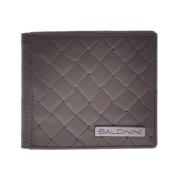 Olive green woven leather cardholder