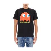 Pac-Man Logo Print T-Shirt