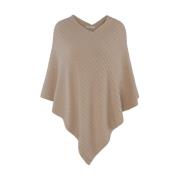 Cashmere Cable Poncho Strikket