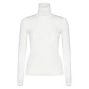 Hvit Mock Neck Sweater