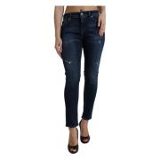 Elegant Mørkeblå Stretch Jeans