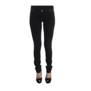 Slim Fit Designer Jeans i Svart