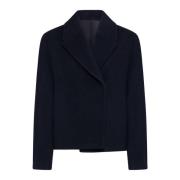 Navy Blue Wool Blend Peacoat