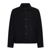 Overshirt i ull med 4G-detalj